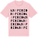 Pink Cotton t-shirt med Knipered ordlek t-shirt