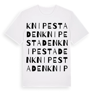 Knipestaden ordlek t-shirt – ekologisk bomull t-shirt från Pinshirt