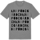 Mid Heather Gray t-shirt med Knipödegården ordlek t-shirt