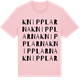 Pink Cotton t-shirt med Knipplarna ordlek t-shirt