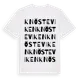 White t-shirt med Knösteviken ordlek t-shirt