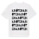 White t-shirt med Knöten ordlek t-shirt