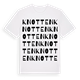 White t-shirt med Knotten ordlek t-shirt