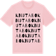 Pink Cotton t-shirt med Knutabo ordlek t-shirt