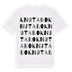 White t-shirt med Knutabo ordlek t-shirt