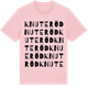 Pink Cotton t-shirt med Knuteröd ordlek t-shirt