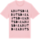 Pink Cotton t-shirt med Knutsdal ordlek t-shirt