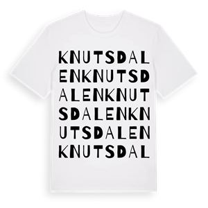 Knutsdalen ordlek t-shirt – ekologisk bomull t-shirt från Pinshirt