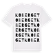 White t-shirt med Koberget ordlek t-shirt
