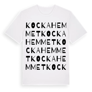 Kockahemmet ordlek t-shirt – ekologisk bomull t-shirt från Pinshirt
