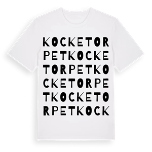 Kocketorpet ordlek t-shirt – ekologisk bomull t-shirt från Pinshirt