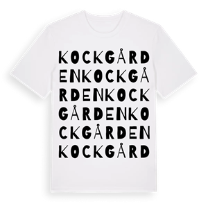 Kockgården ordlek t-shirt – ekologisk bomull t-shirt från Pinshirt