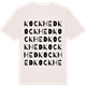 Vintage White t-shirt med Kockhed ordlek t-shirt