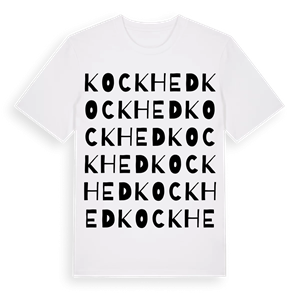 Kockhed ordlek t-shirt – ekologisk bomull t-shirt från Pinshirt