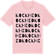 Pink Cotton t-shirt med Kockhed ordlek t-shirt