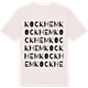 Vintage White t-shirt med Kockhem ordlek t-shirt