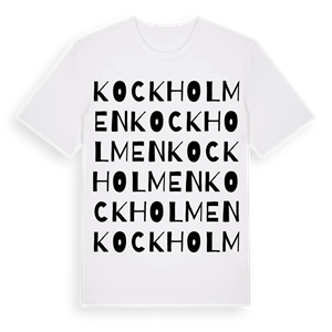 Kockholmen ordlek t-shirt – ekologisk bomull t-shirt från Pinshirt
