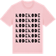 Pink Cotton t-shirt med Kode ordlek t-shirt