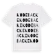 White t-shirt med Kodebacke ordlek t-shirt