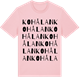 Pink Cotton t-shirt med Kohålan ordlek t-shirt