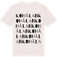 Vintage White t-shirt med Kohålan ordlek t-shirt