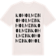 Vintage White t-shirt med Koholmen ordlek t-shirt