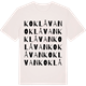 Vintage White t-shirt med Koklåvan ordlek t-shirt
