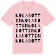 Pink Cotton t-shirt med Kolabotten ordlek t-shirt