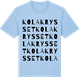 Blue Soul t-shirt med Kolakrysset ordlek t-shirt