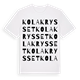 Kolakrysset ordlek t-shirt