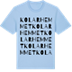 Blue Soul t-shirt med Kolarhemmet ordlek t-shirt