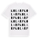 White t-shirt med Kolarp ordlek t-shirt