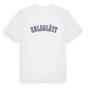 Kolaslätt college t-shirt – ekologisk bomull t-shirt från Pinshirt