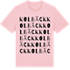 Pink Cotton t-shirt med Kolbäck ordlek t-shirt