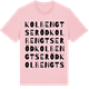 Pink Cotton t-shirt med Kolbengtseröd ordlek t-shirt