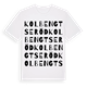 White t-shirt med Kolbengtseröd ordlek t-shirt