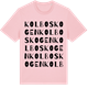 Pink Cotton t-shirt med Kolboskogen ordlek t-shirt