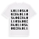 White t-shirt med Kolboskogen ordlek t-shirt