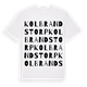 White t-shirt med Kolbrandstorp ordlek t-shirt