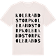 Vintage White t-shirt med Kolbrandstorp ordlek t-shirt