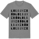 Mid Heather Gray t-shirt med Kolbuxeröd ordlek t-shirt