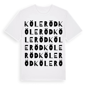 Köleröd ordlek t-shirt – ekologisk bomull t-shirt från Pinshirt