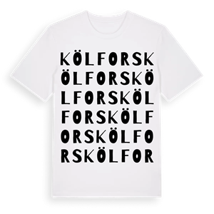 Kölfors ordlek t-shirt – ekologisk bomull t-shirt från Pinshirt