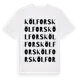 White t-shirt med Kölfors ordlek t-shirt