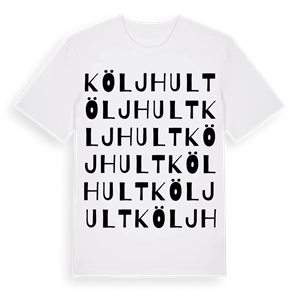 Köljhult ordlek t-shirt – ekologisk bomull t-shirt från Pinshirt