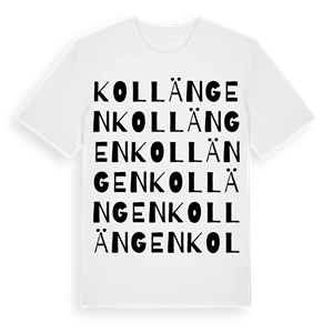 Kollängen ordlek t-shirt – ekologisk bomull t-shirt från Pinshirt