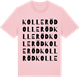 Pink Cotton t-shirt med Kolleröd ordlek t-shirt