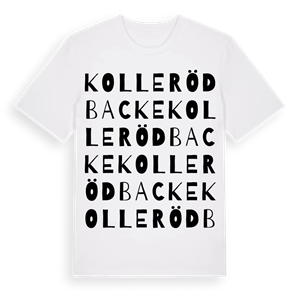 Kolleröd backe ordlek t-shirt – ekologisk bomull t-shirt från Pinshirt