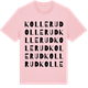 Pink Cotton t-shirt med Kollerud ordlek t-shirt