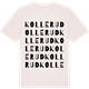 Vintage White t-shirt med Kollerud ordlek t-shirt
